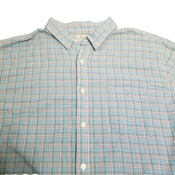 Faherty Movement Shirt Men's Size XL Plaid Blue Red Gray White 100% Cotton - Picture 1 of 5